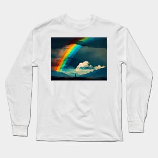 Abstract Rainbow Landscape Long Sleeve T-Shirt